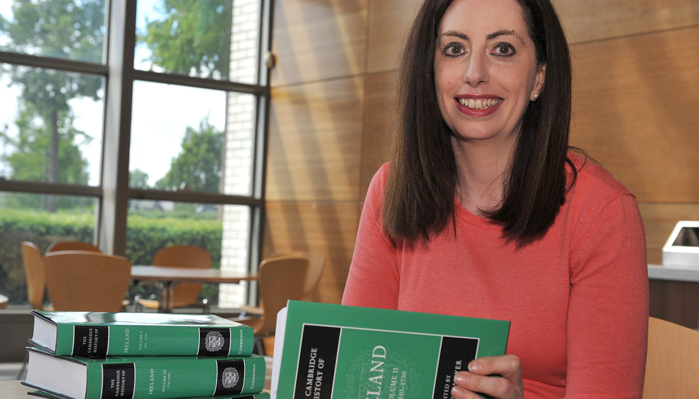 Dr. Anna Leigh Margey, Lecturer in BA (Hons) in Digitial Humanities at launch of new book, The Cambridge History of Ireland